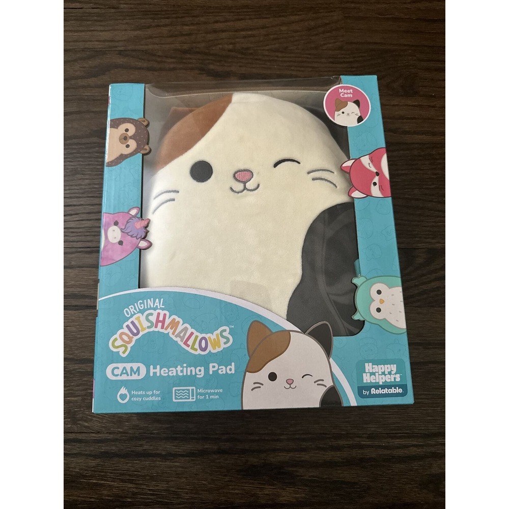 Squishmallows CAM The Cat Heating Pad Plush Animal By Happy Helpers